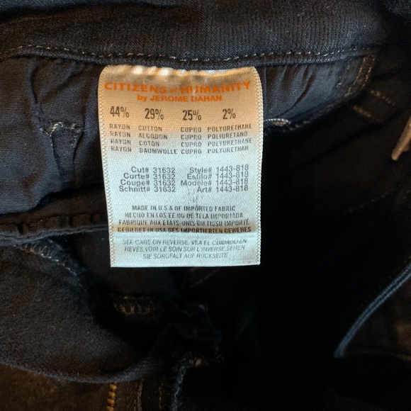 Citizens of Humanity Wax Coated Black Skinny Jeans Size 30 - Picture 5 of 10